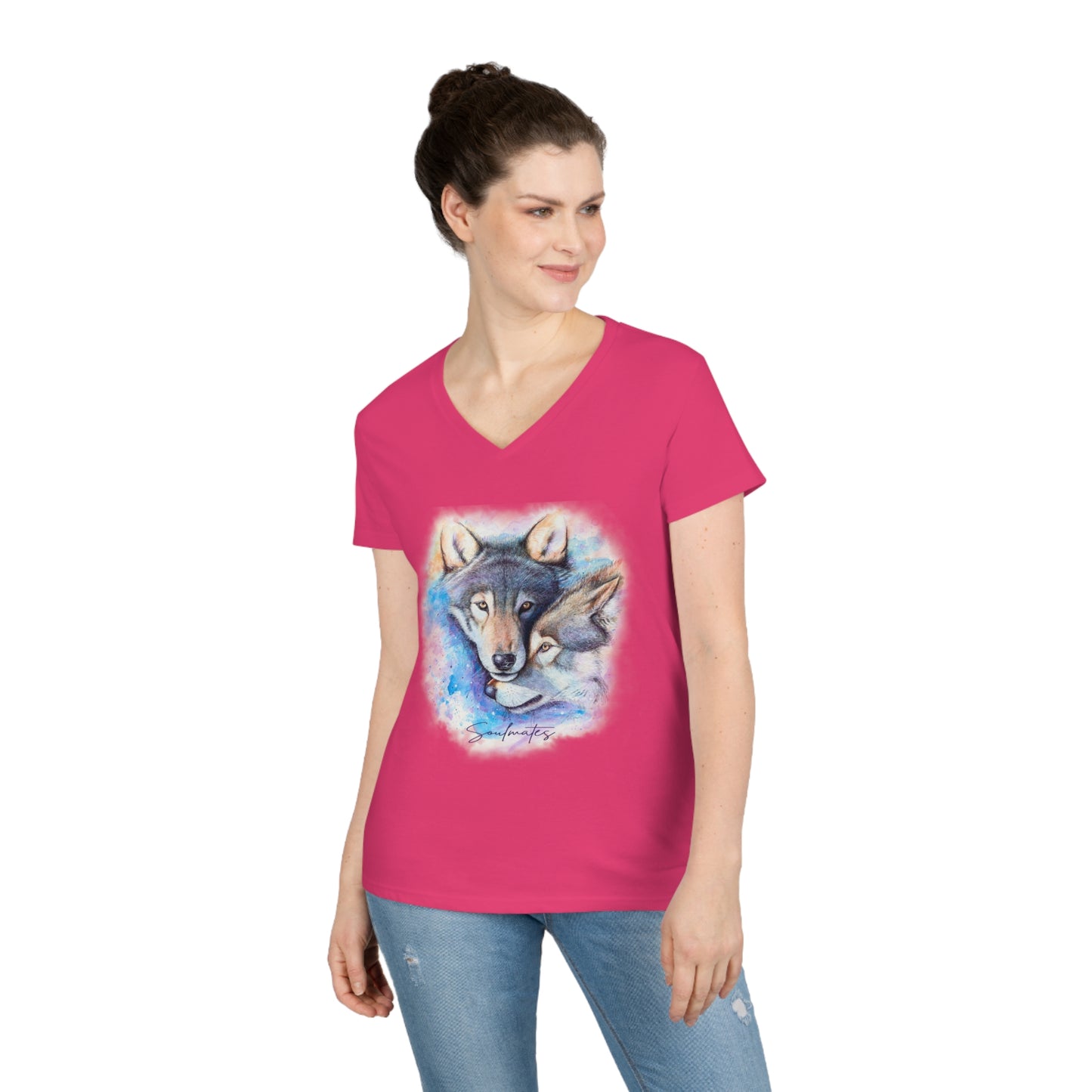 Soulmates - Ladies' V-Neck T-Shirt