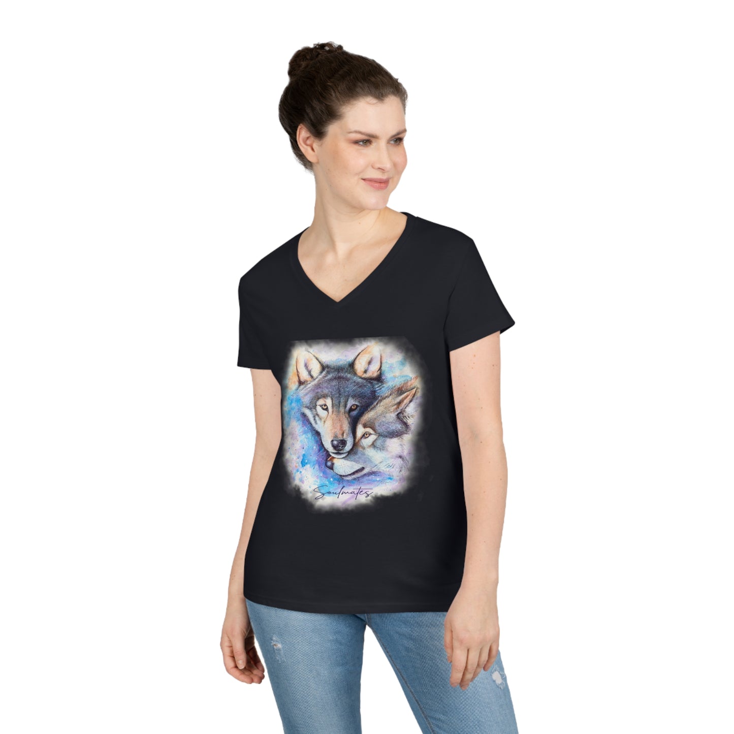 Soulmates - Ladies' V-Neck T-Shirt